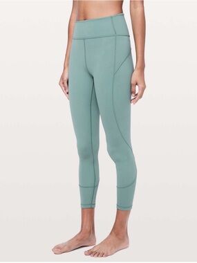 Lululemon In Movement 7/8 Leggings Size 6 Sage Green